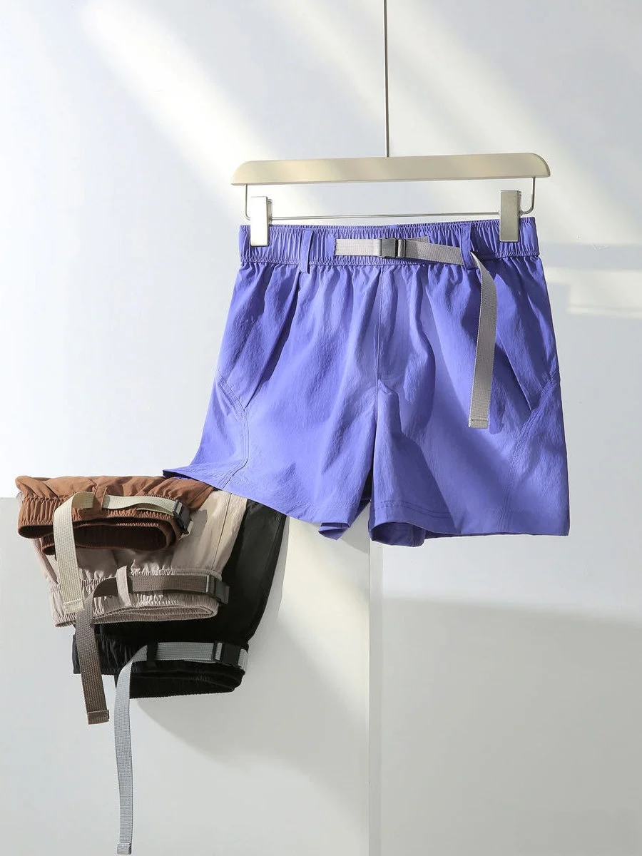 

Женские легкие эластичные спортивные брюки для активного отдыха, быстросохнущие, влагоотводящие, прямого кроя, длиной 5 дюймов, повседневные