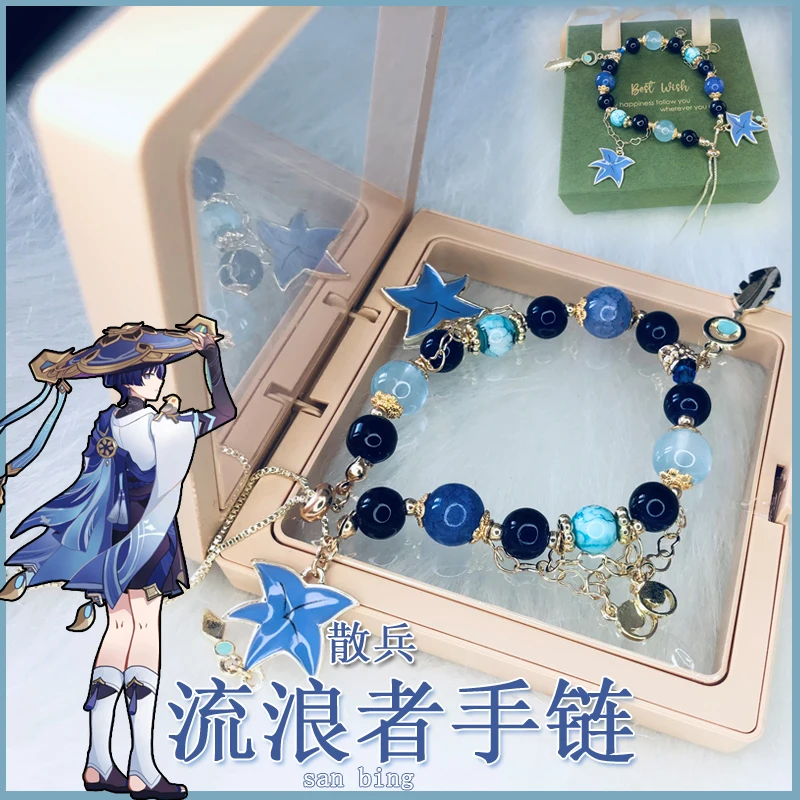 Anime Genshin Impact Wanderer Balladeer Theme Cosplay Hand Chain Bracelet Fashion Hand Rope Props Accessories Birthday Gift