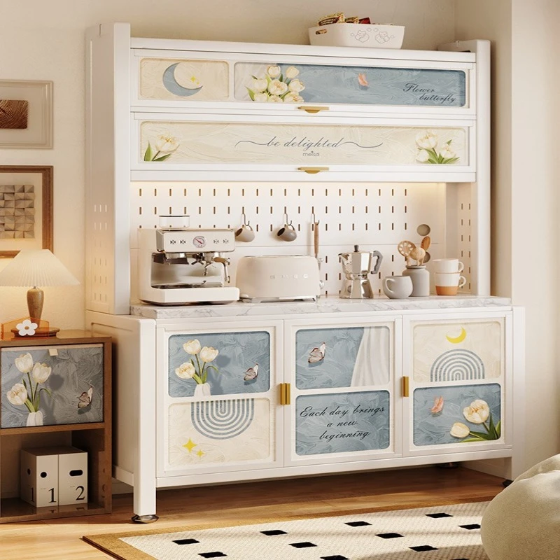 

Side cabinet, living room against the wall, integrated storage, stainless steel household