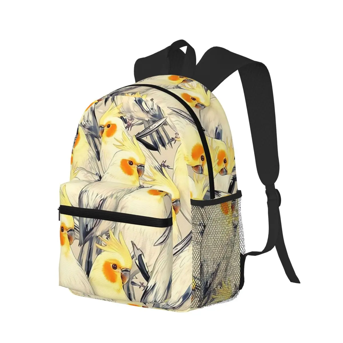 Cockatiels Galore Parrot Birds Student Backpack School Bag Hiking Travel Daypack for Men Women Bookbag Shoulder Bags