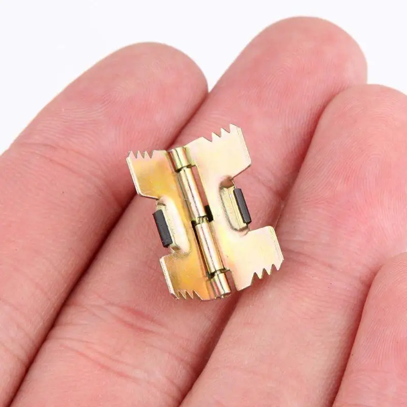 A2UD 10pcs 자체 잠금 미니 스프링로드 힌지 케이스 보석 나무 목재 안경