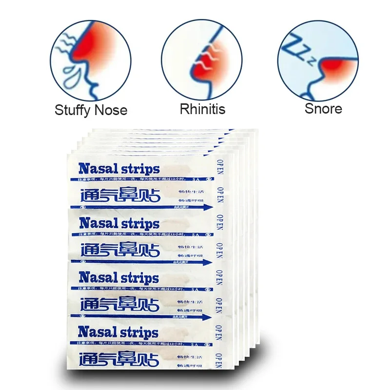 8pcs Breath Nasal Strips Right Aid Stop Snoring Nose Patch Good Sleeping Patch Product Easier Breath Health Medical Plaster