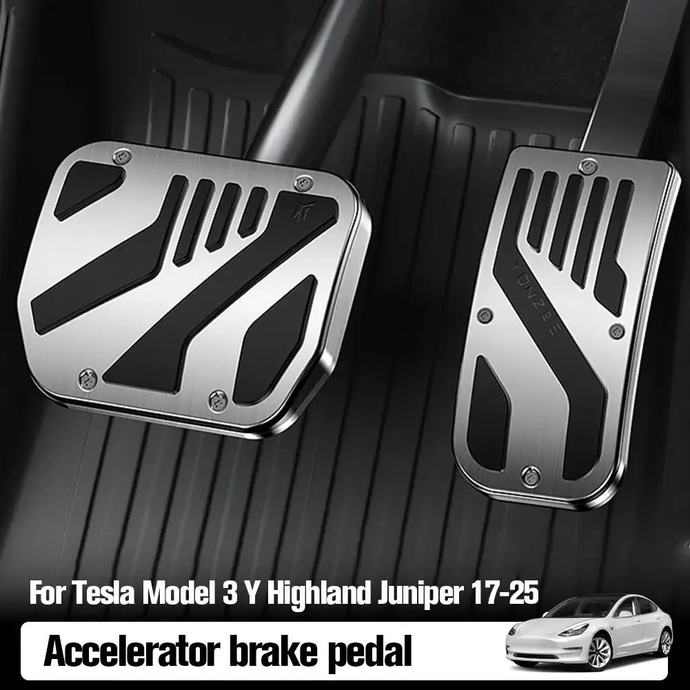 

Для Tesla Y Highland Juniper 2017-25 крышка педали из алюминиевого сплава педаль топлива нога педаль акселератора гальма W0Y0