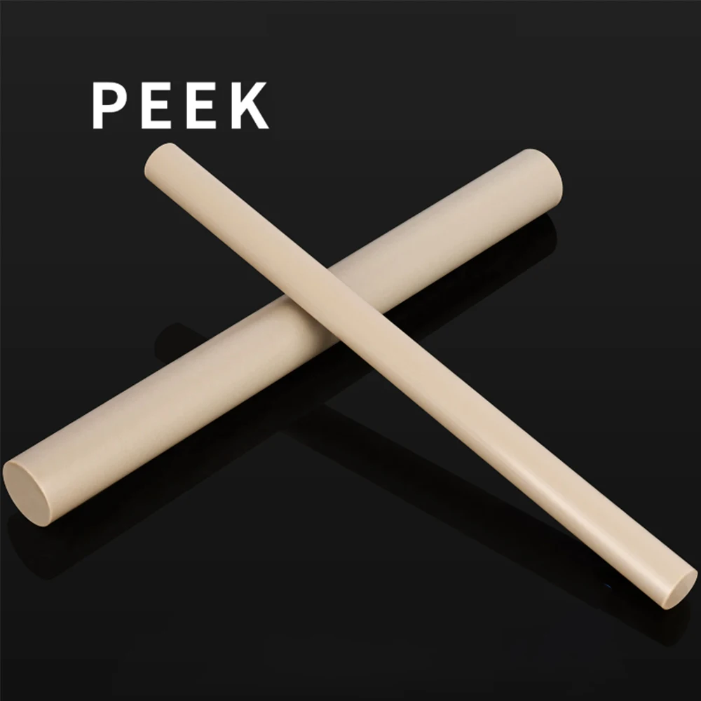 1Pcs Dia 6x200mm ~ 60x500mm High Temperature PEEK Rod Bar Tube Length ,200,/300mm, 500mm Polyetheretherketone CNC Round Rod