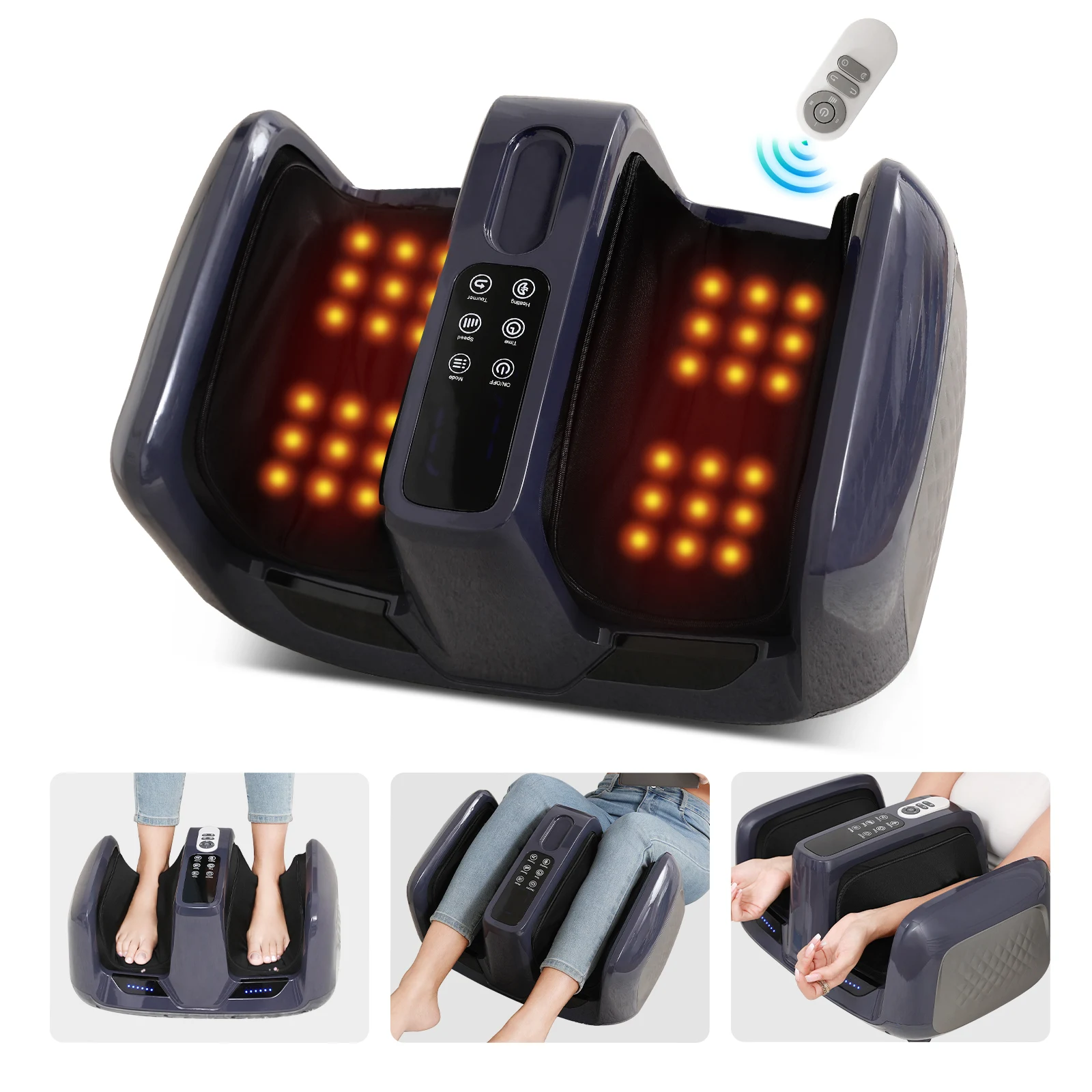 

Shiatsu Foot Massager Electric Feet Massager with Heat and Deep Tissue Kneading for Relief Fatigue, Deep Rolling Massage, Gifts