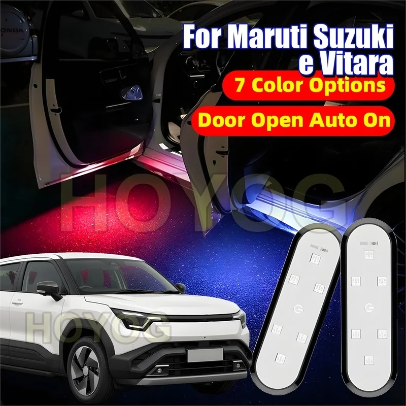 Fit for Maruti Suzuki e Vitara 2025-2026 USB Rechargeable Wireless Car Door Courtesy Light featuring a Magnetic Sensor