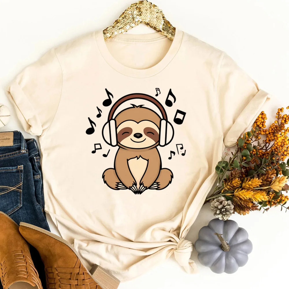 Sloth top tees femme emo summer dollette y2k t-shirt 80s japanese aesthetic