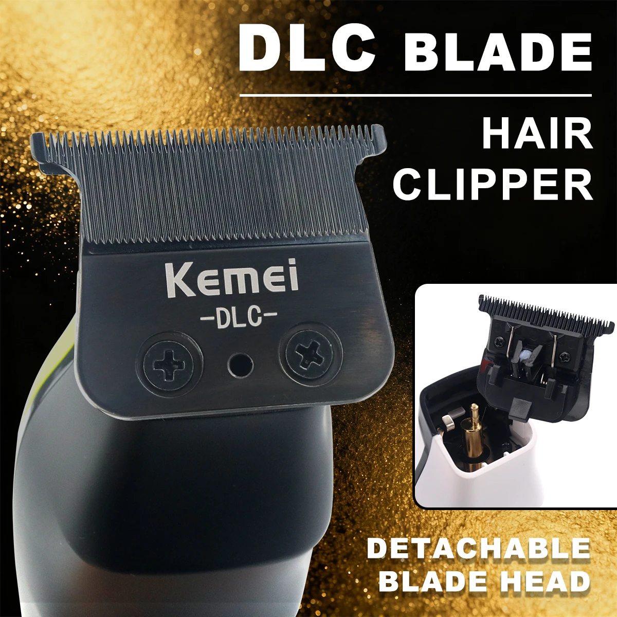 KEMEI KM-1595 ROSYOUS RSpro-106 RS-620 Hair Clippers Men Professional Kit DLC Blade with Base Charger Barber Machines Trimmer view 4