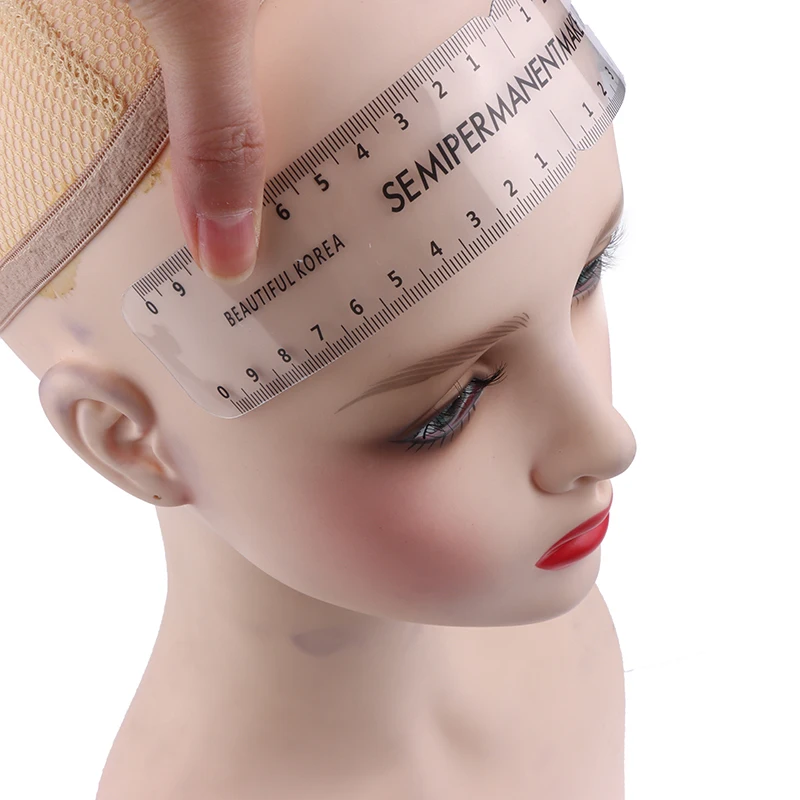 Guida per trucco semipermanente riutilizzabile universale Righello Strumento di misurazione Stencil per sopracciglia Modello per toelettatura Brow Shaping Styling