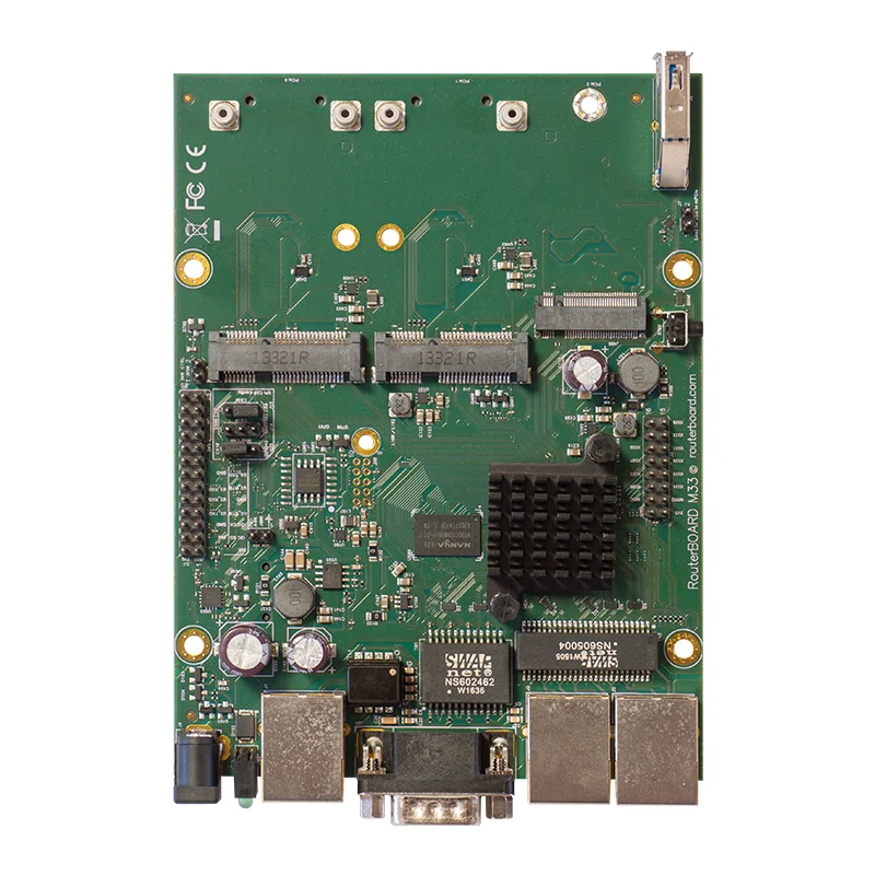 

MikroTik RBM33G card routing motherboard can add 4G module wifi module mobile phone card slot