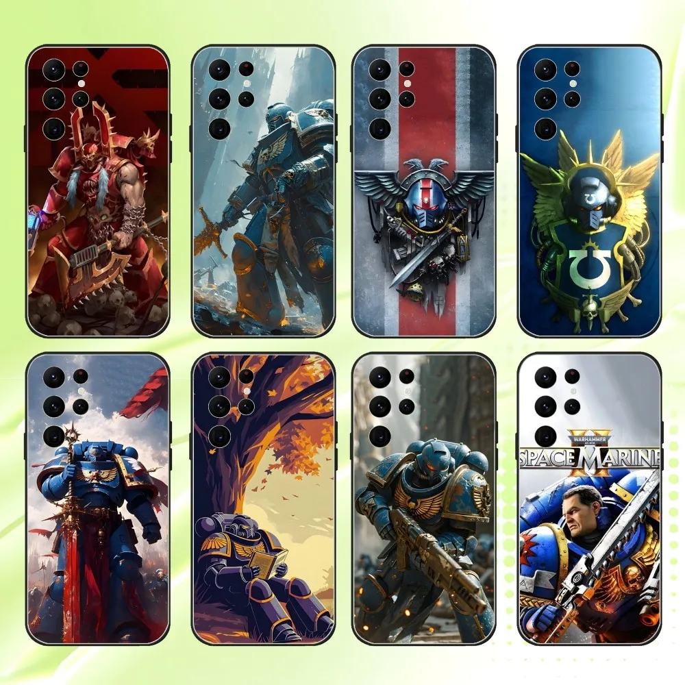 Чехол для телефона W-Warhammers-Space Marine 2, черный мягкий чехол для Samsung S 25,24,23,22,30,21,10,9, Ultra,Plus,Lite,FE,4,5G
