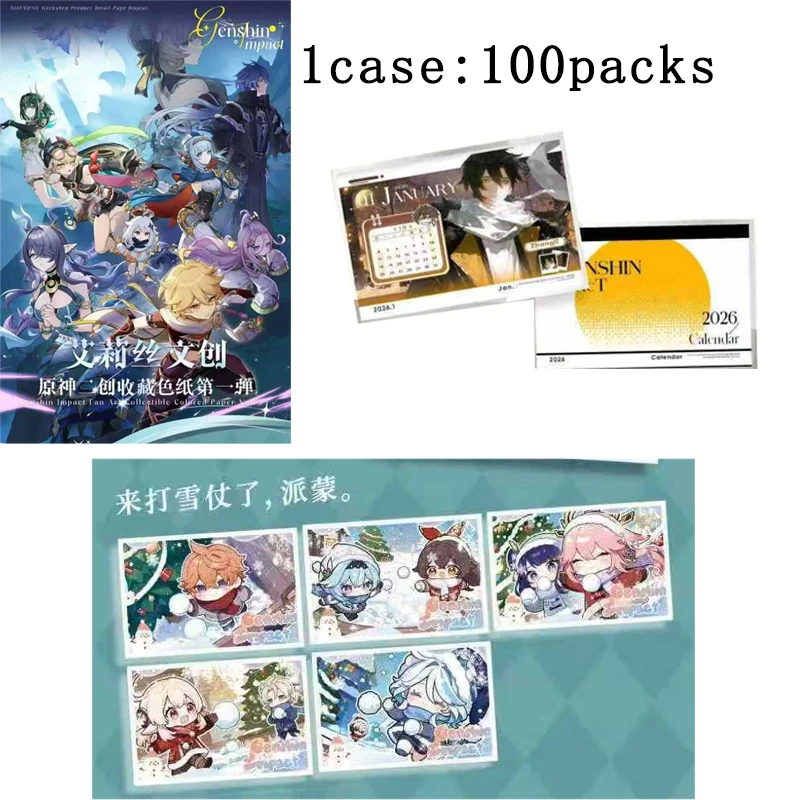 

Original Alice Genshin Impact Collection Cards A6 Acrylic Color Paper Raiden Shogun Keqing Collector‘s Display Gift