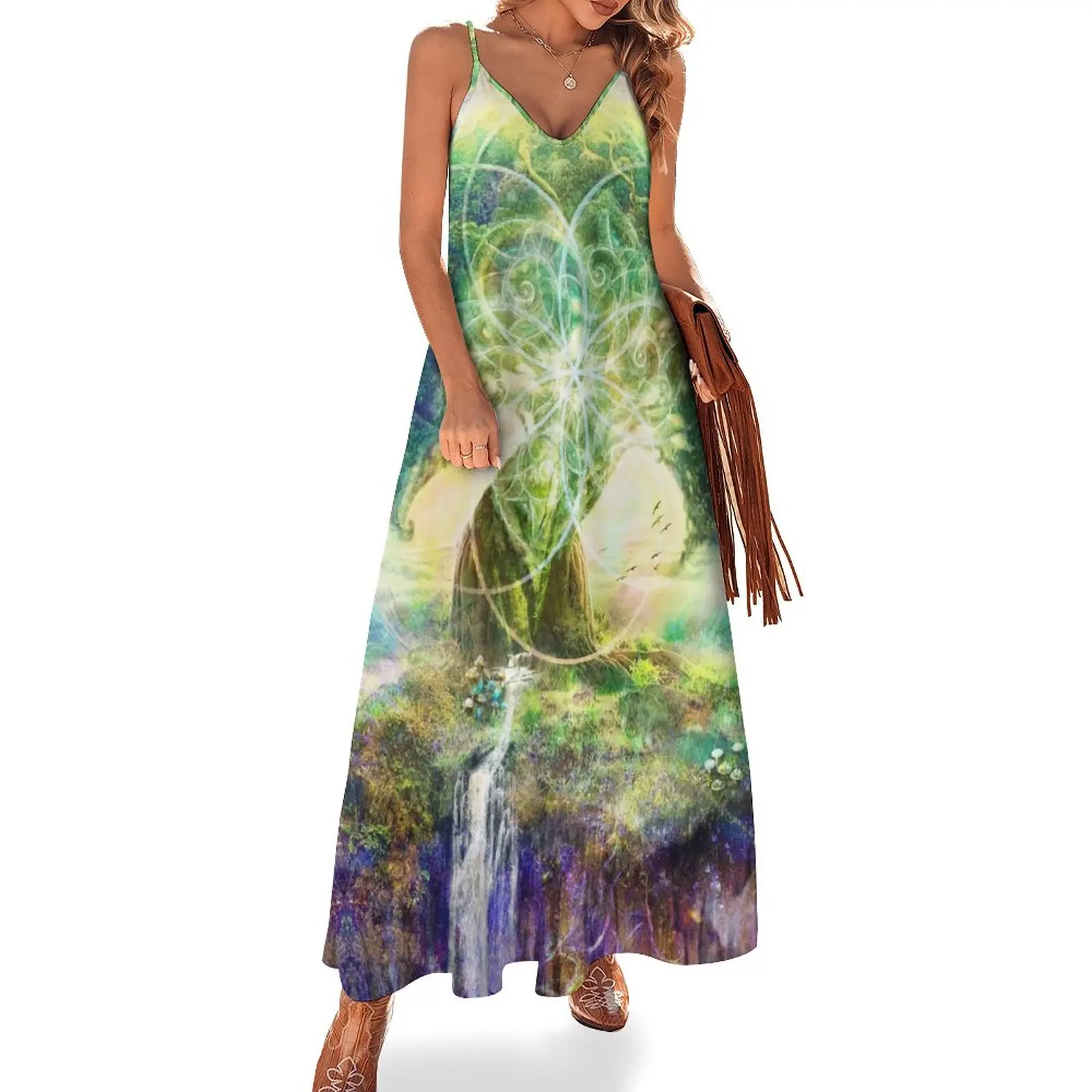 

Spirit Tree Sleeveless Dress Female dress Female clothing