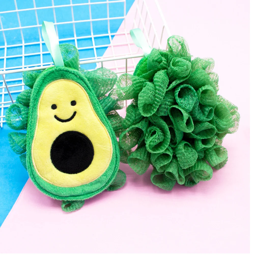 

3pcs Fruit Shape Bath Balls Cute Cartoon Exfoliating Bathing Scrubbers Soft Skin Cleaning Shower Loofahs Bathroom Accessories