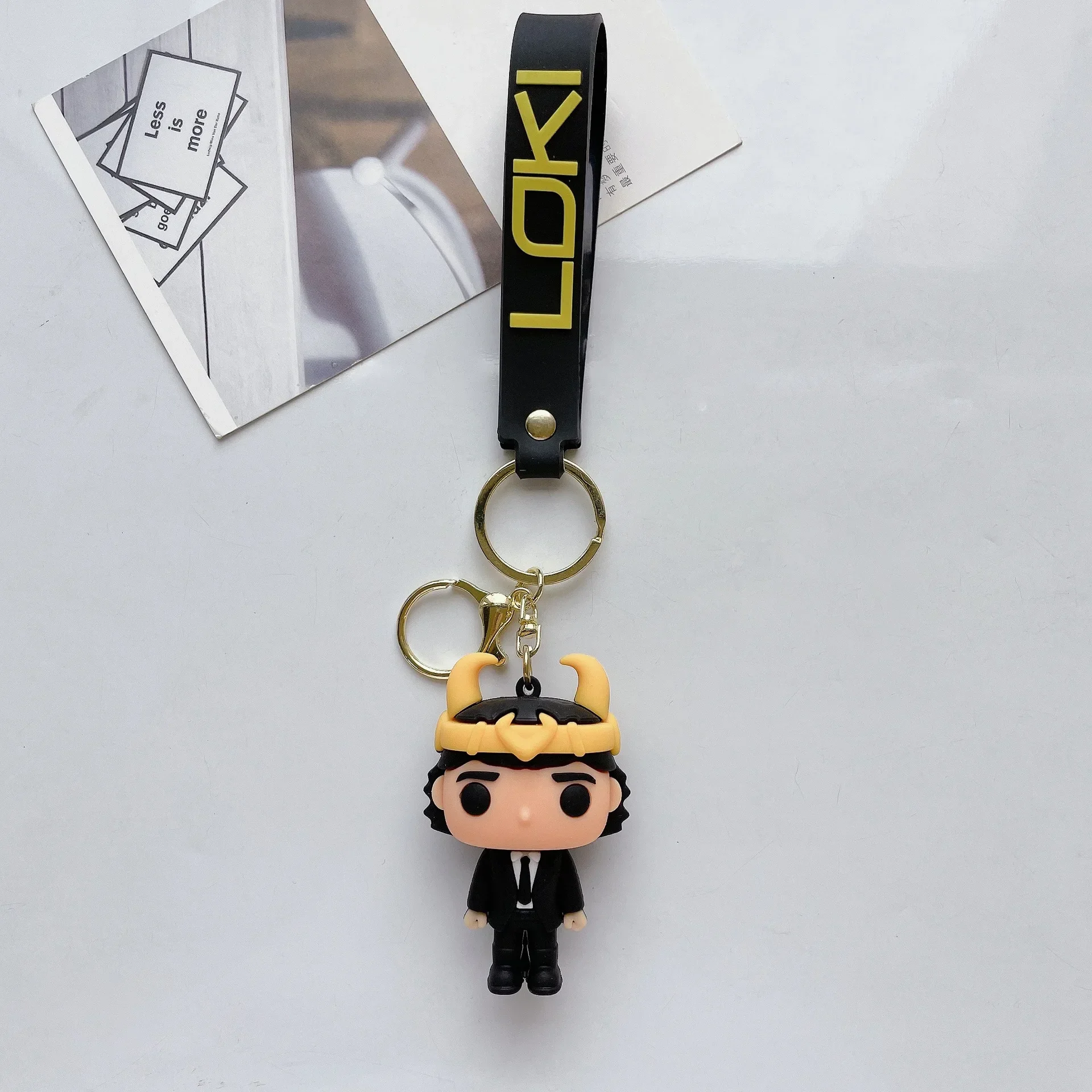 Marvel Cartoon Loki Pendant Keychain for Women Men Fans Backpack Bag Accessories Gifts for Friends