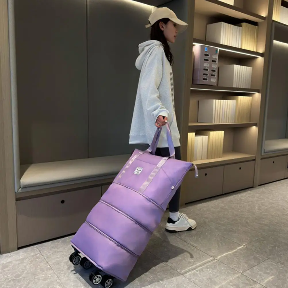 Expandable Travel Bag Capacity Expandable Travel Duffel Bag with Waterproof Tear-resistant Material Zipper Closure Rotatable