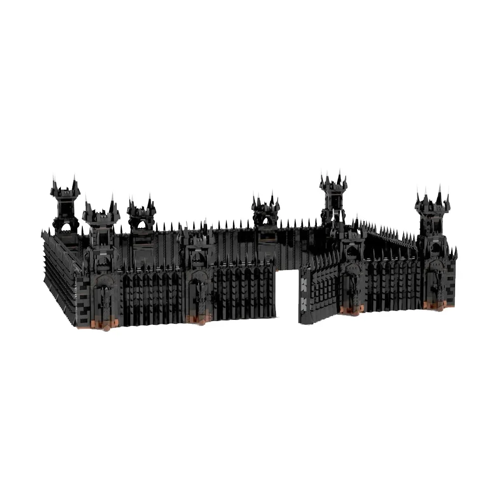 Gobricks moc filme os anéis o conselho branco blocos de construção modelo o dragão verde inn tijolos lotes portão preto brinquedo crianças presente