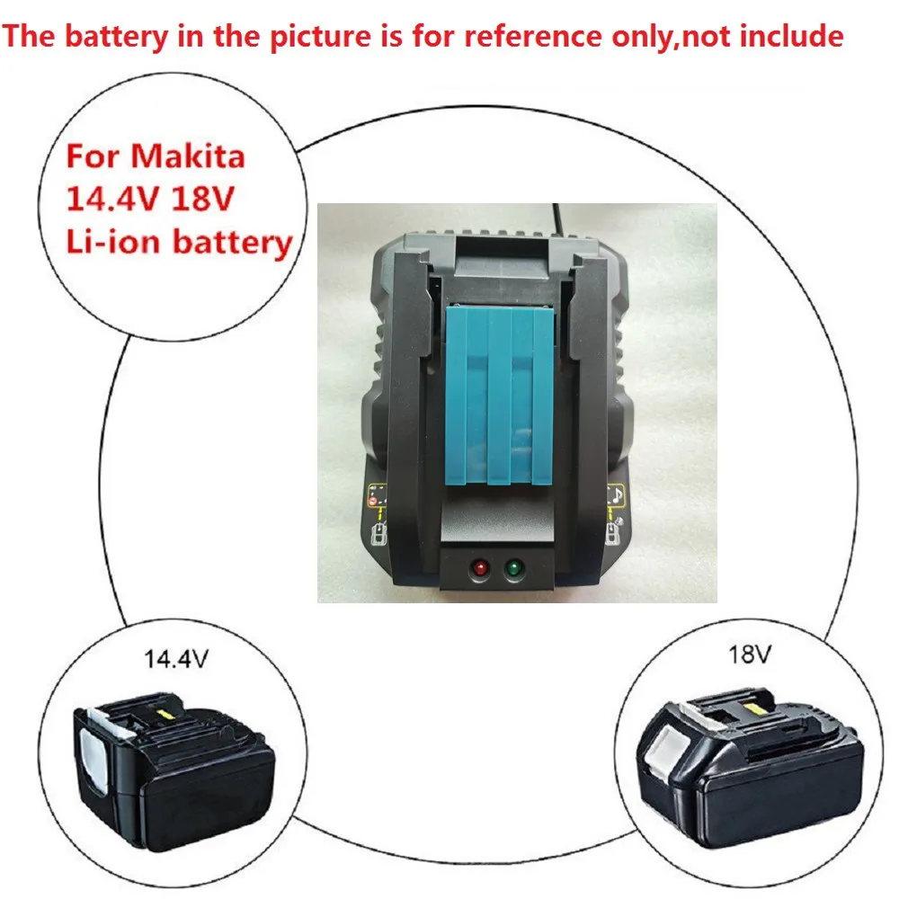 14.4V 18V Li-ion Battery Charger for Makita BL1415 BL1815 BL1830 BL1850 power tool battery 4A charging current hight quality