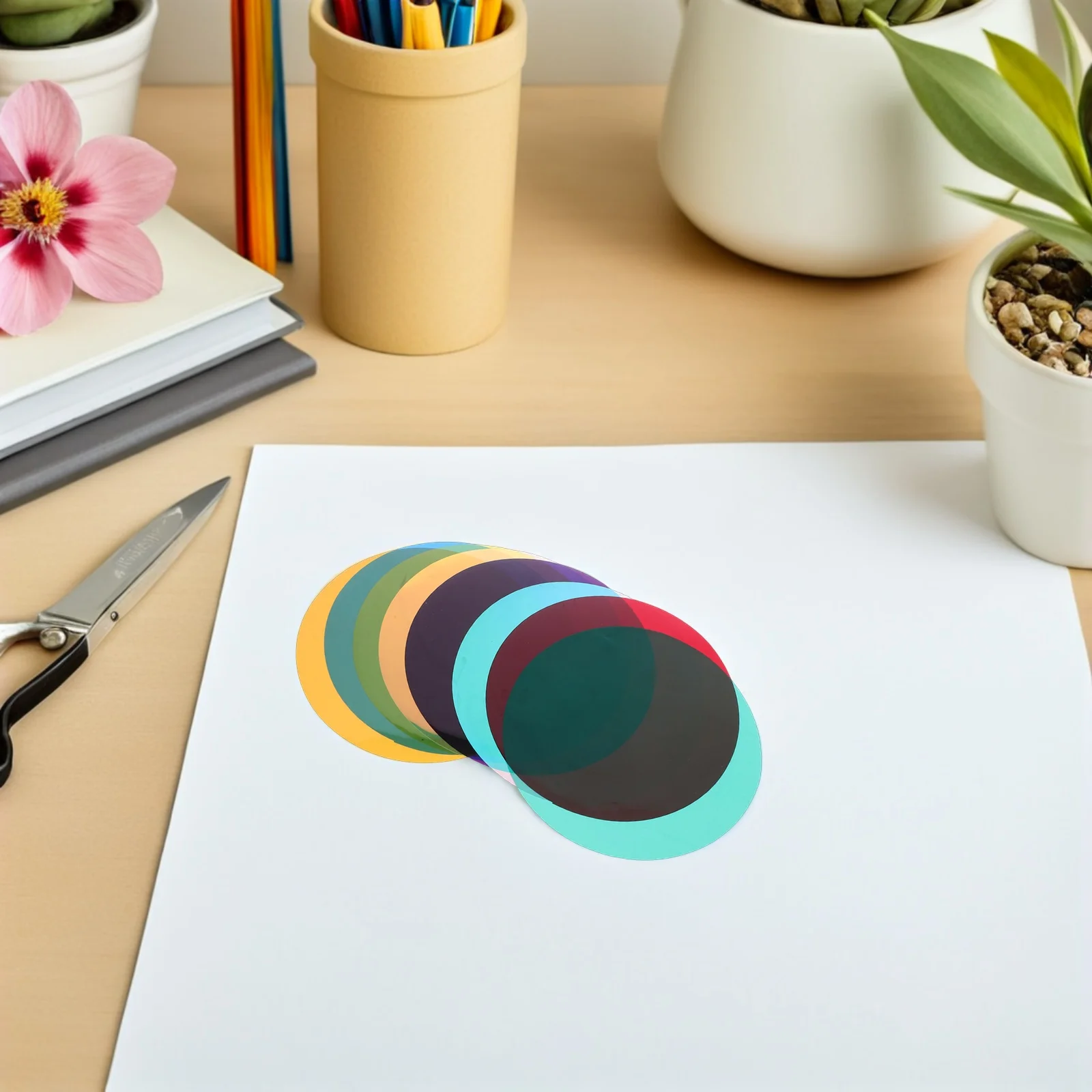 

8Pcs Atmosphere Light Color Film Self-Adhesive Colored Window Film Sheets for Bedroom Living Room Office DIY Tinted Plastic