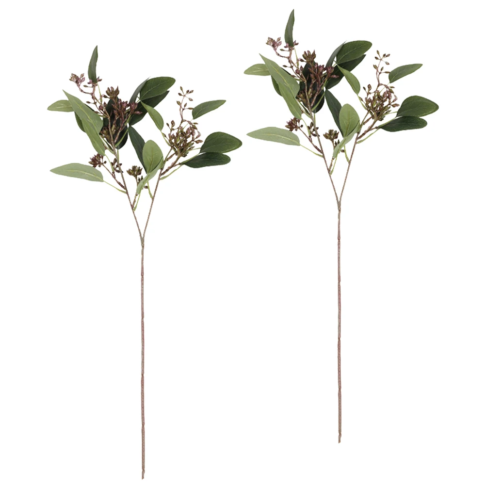 

2PCS Artificial Plants Eucalyptus Decoration Fake Hanging Plant Home Garden Bedroom Balcony Party Ornament Simulation