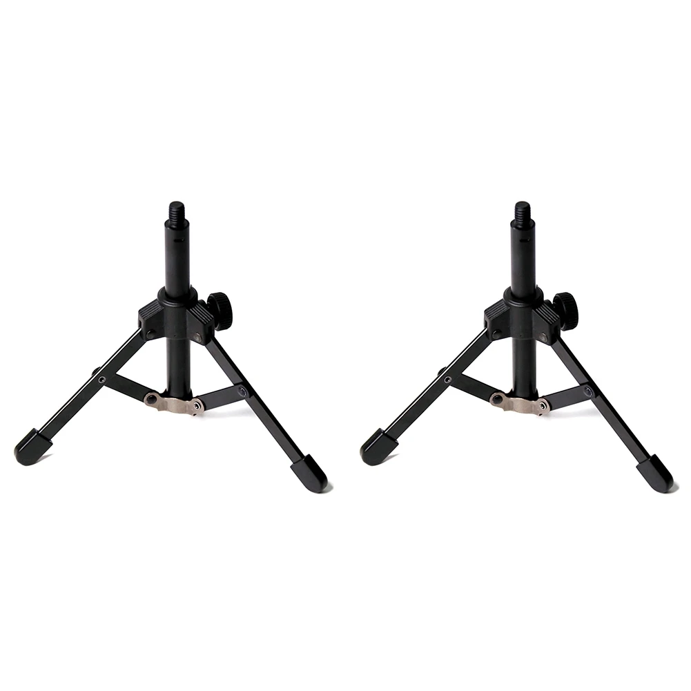 2X Foldable Tripod Desktop Microphone Stand Holder For Podcasts, Online Chat, Conferences, Lectures,Meetings, And More
