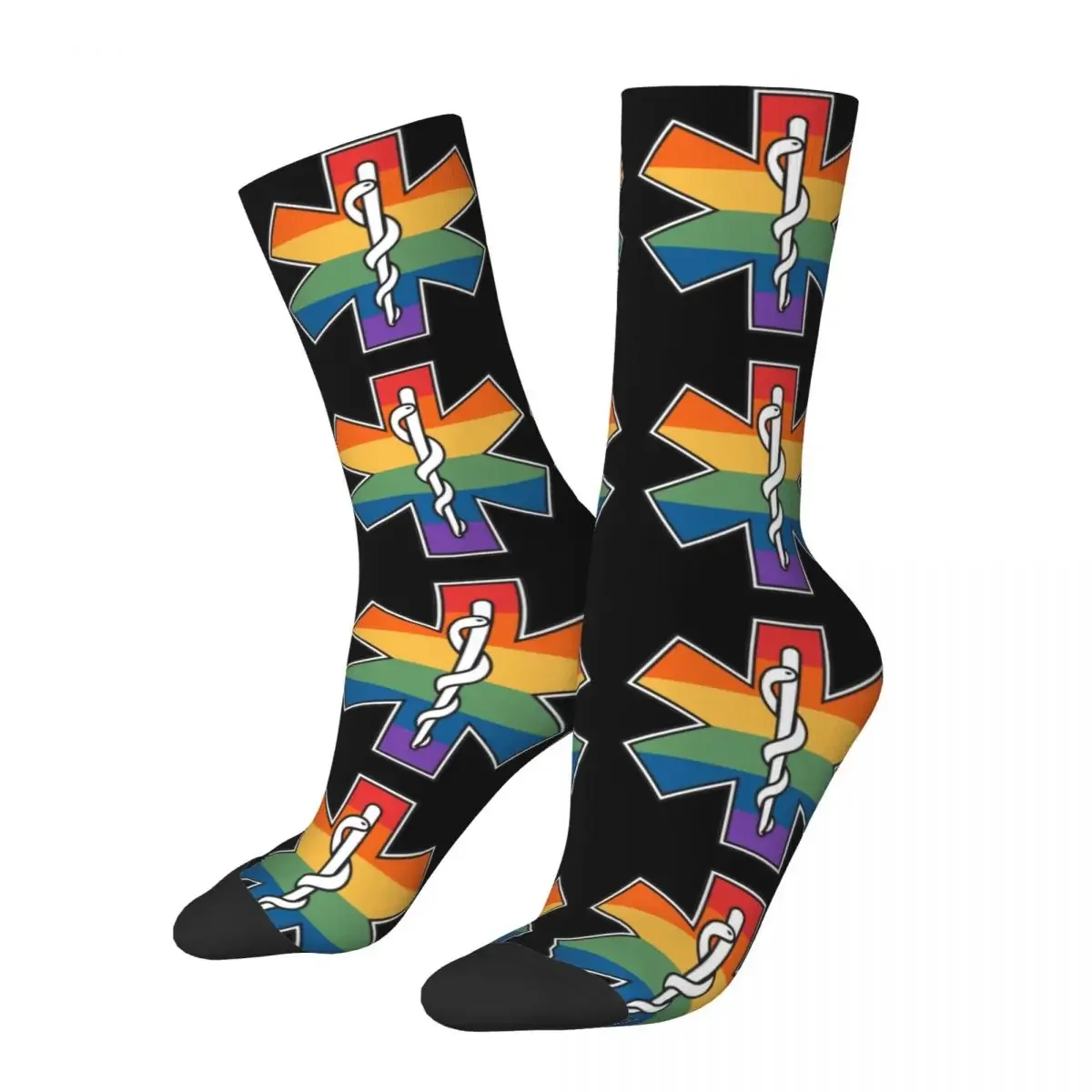 Crazy Design Unisex Star Of Life Pride Classic T-Shirt 1774807705.8285 Design Socks Stuff Print Socks Warm Wonderful Gifts