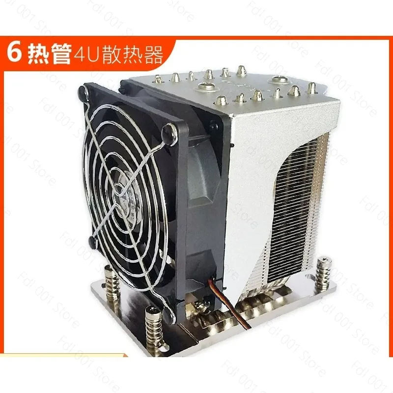 For 6. Heat Pipes TR4 Ryzen Ripper CPU Cooling Fan X399 Motherboard Server EPYC Xiaolong SP3 Cooler
