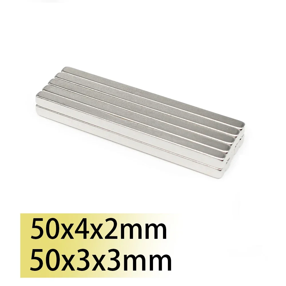 N35 50x3x3 50x5x5 NdFeB Block Neodymium Magnet Super strong 50*3*3 Customised Motor Fridge Permanent Magnetic Bar Search  Iman