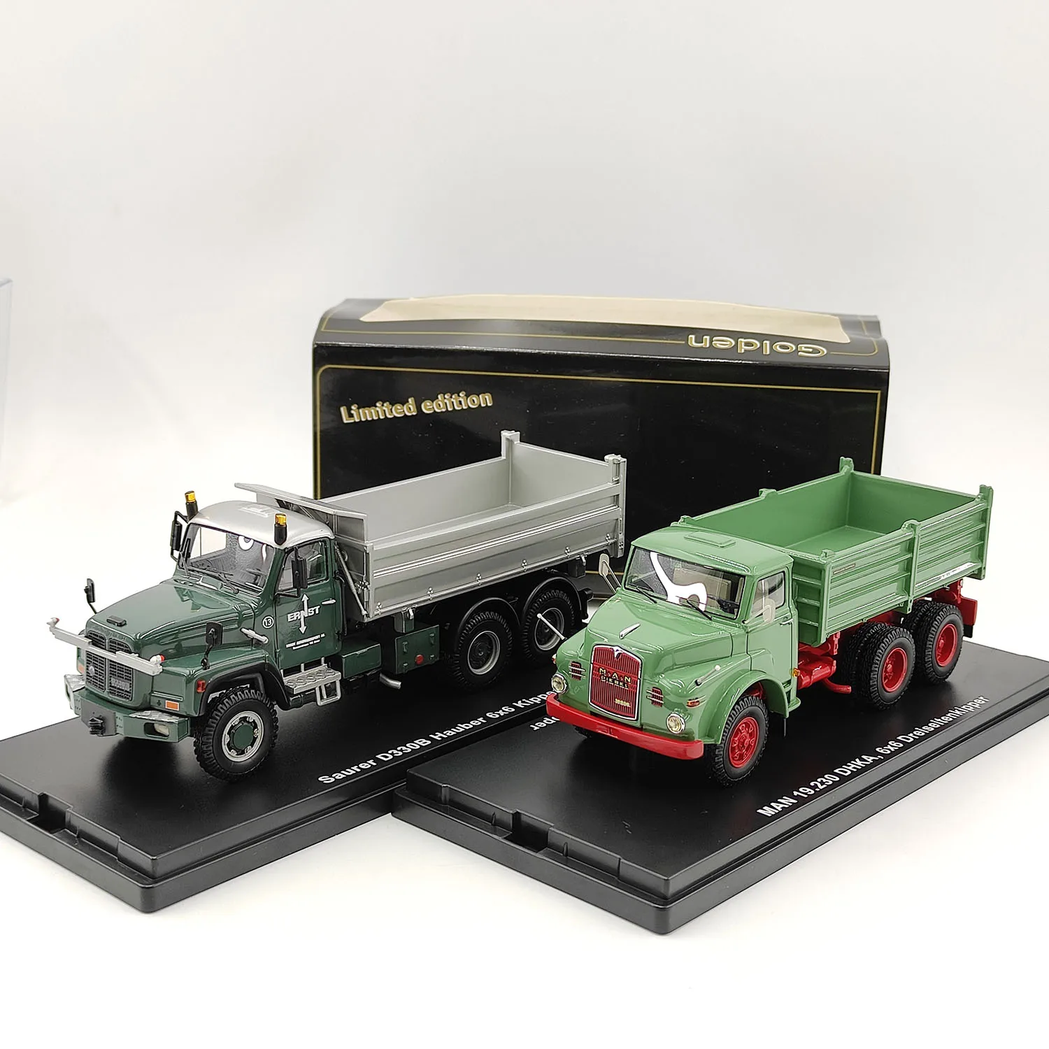 Модель автомобиля из смолы Golden Oldies в масштабе 1:50 Saurer D330B/MAN 19,230 DHKA