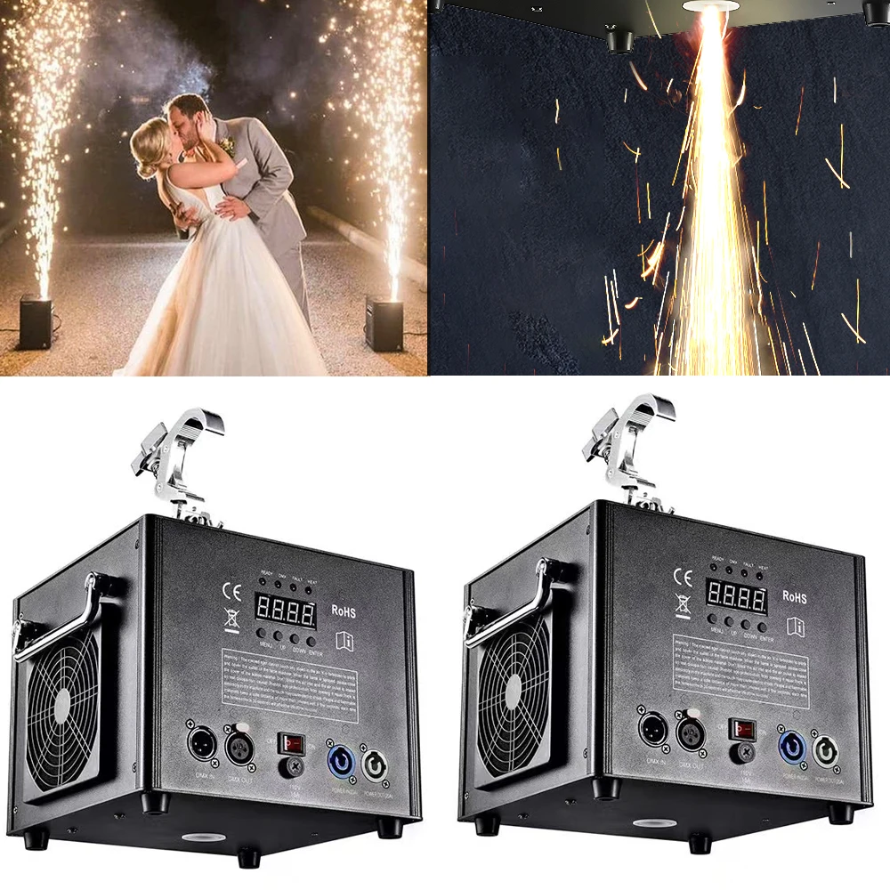 dmx hanging cold firework machine jet height sparklers efeito de palco 700w 15m pecas 01