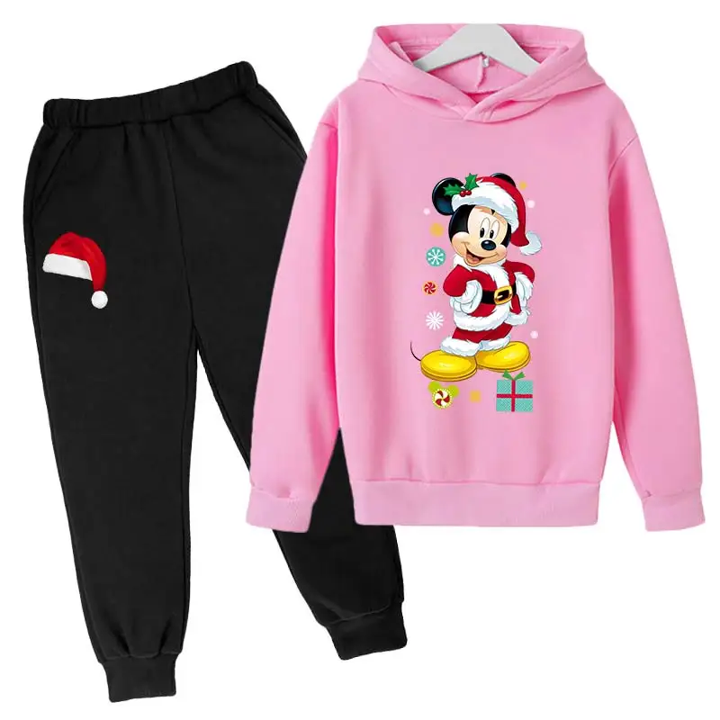 

Christmas Children Clothing Sets For Boys Mickey-Mouse Hoodies Pants 2Pcs Kids Cartoon Tracksuits Toddler Clothes Boy Suit