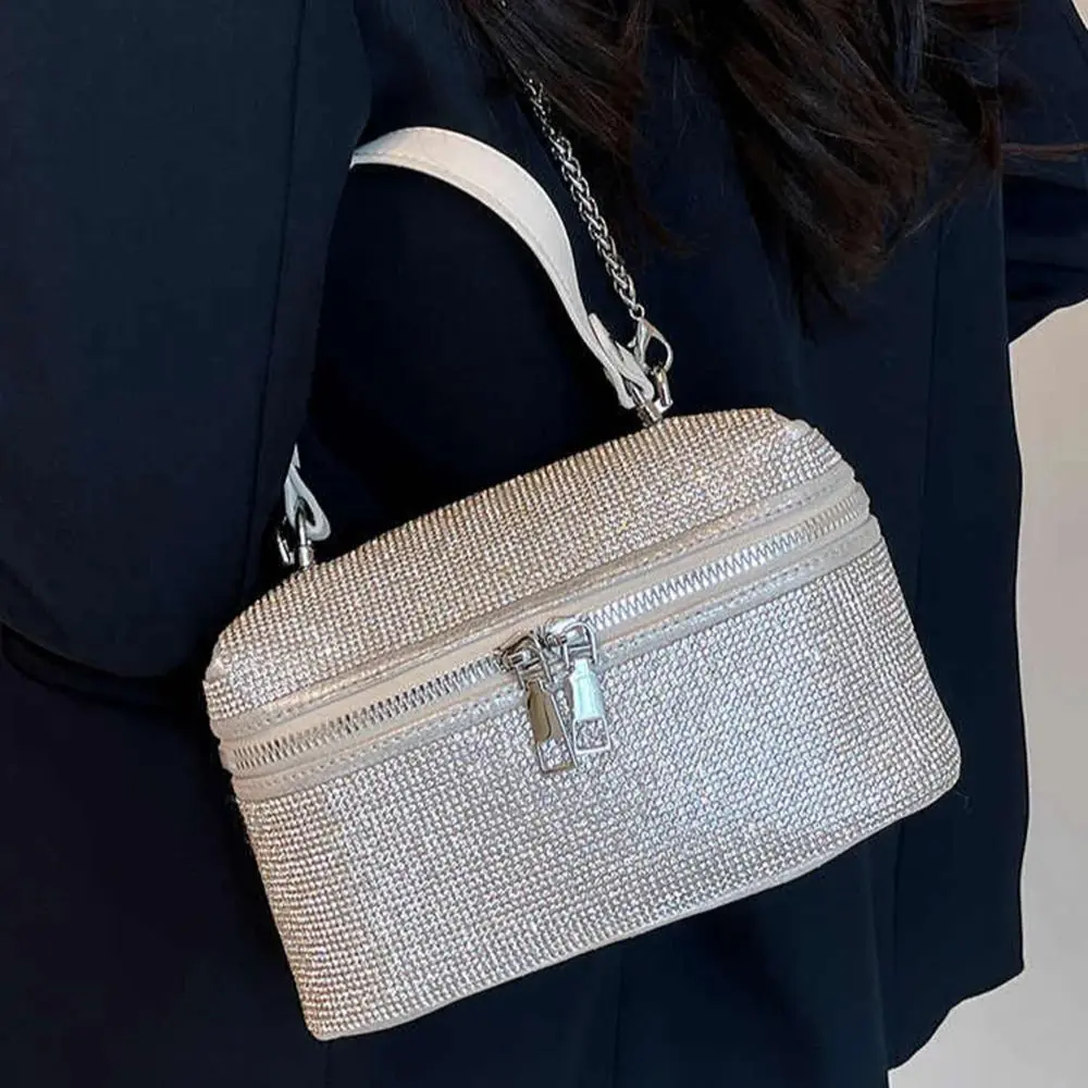 

Сплошной цвет, мини-квадратная сумка с блестками для женщин, мода 2022, простые женские сумки через плечо во французском стиле из искусственной кожи на одно плечо