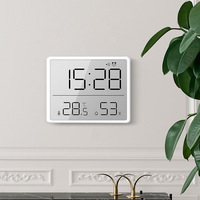 Refrigerator Magnetic Alarm Clock Large Screen Date Temperature Humidity Multi-functional LCD Digital Desktop Table Wall Clocks