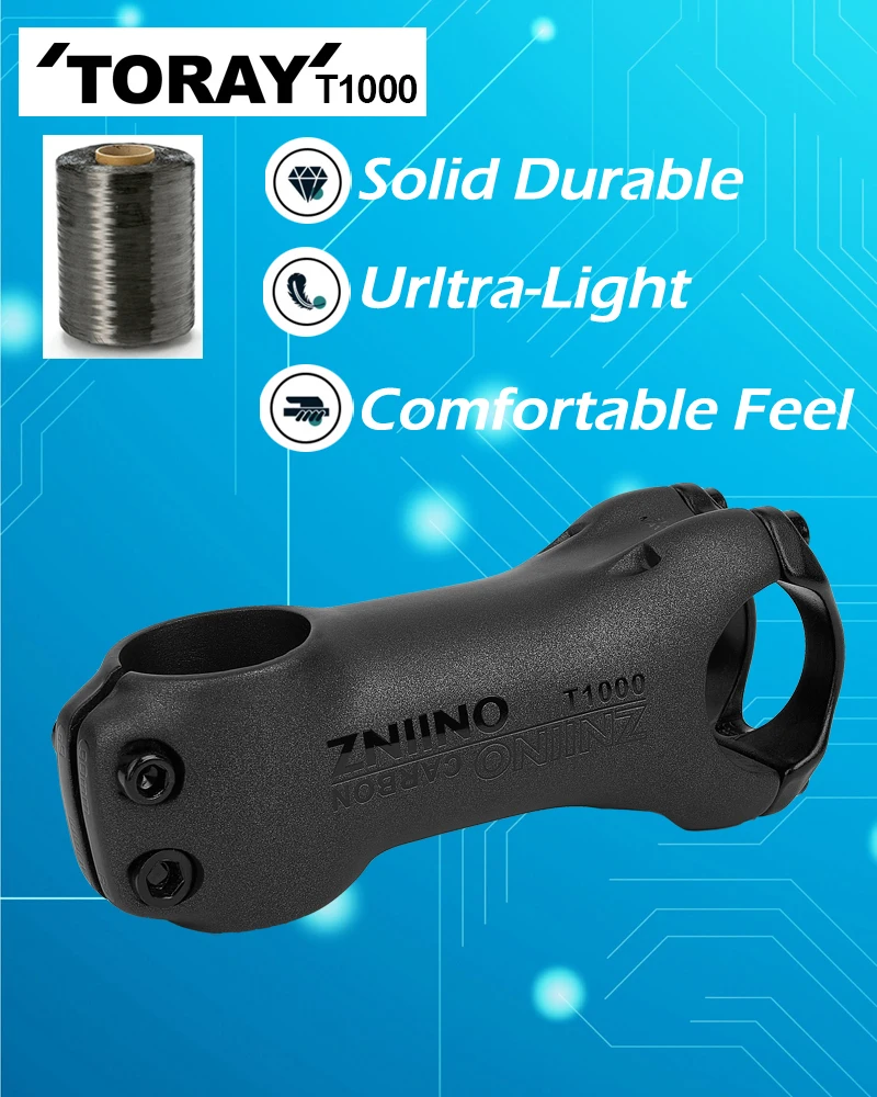 ZNIINO T1000 Carbon MTB Fahrrad Vorbau 6/17 Grad 31,8 MM Carbon Rennrad Vorbau Positive und Negative Radfahren Power Teile – Detail 1