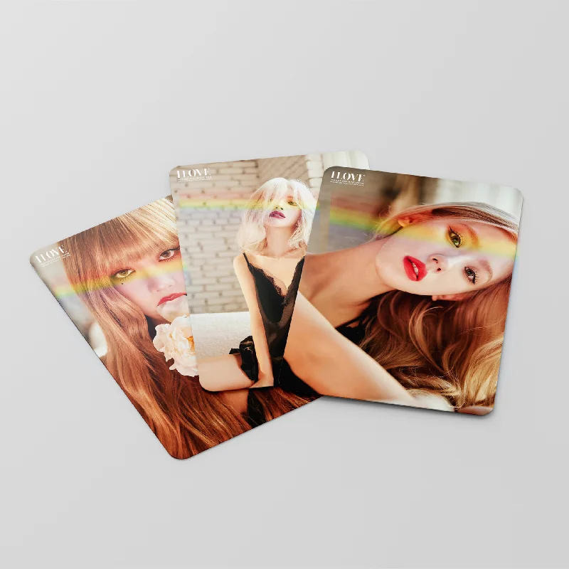 55pcs/set Kpop GIDLE Laser Lomo Cards Album I LOVE Ye Shuhua MINNIE YUQI Postcard Fans Collection Gift