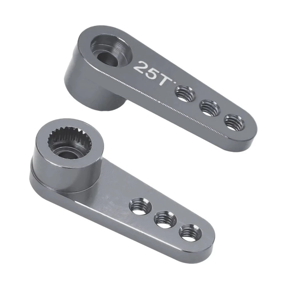 T34C 25T Aluminum Alloy RC Car Steering Servo Horn Arm for 1/10 1/8 RC Car Crawler Parts Titanium