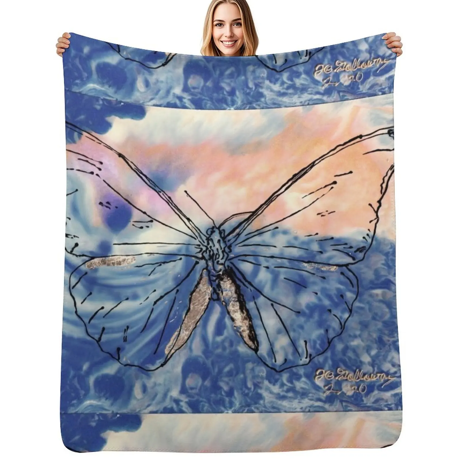 

Butterfly I Throw Blanket halloween Flannels Sleeping Bag blankets ands Blankets
