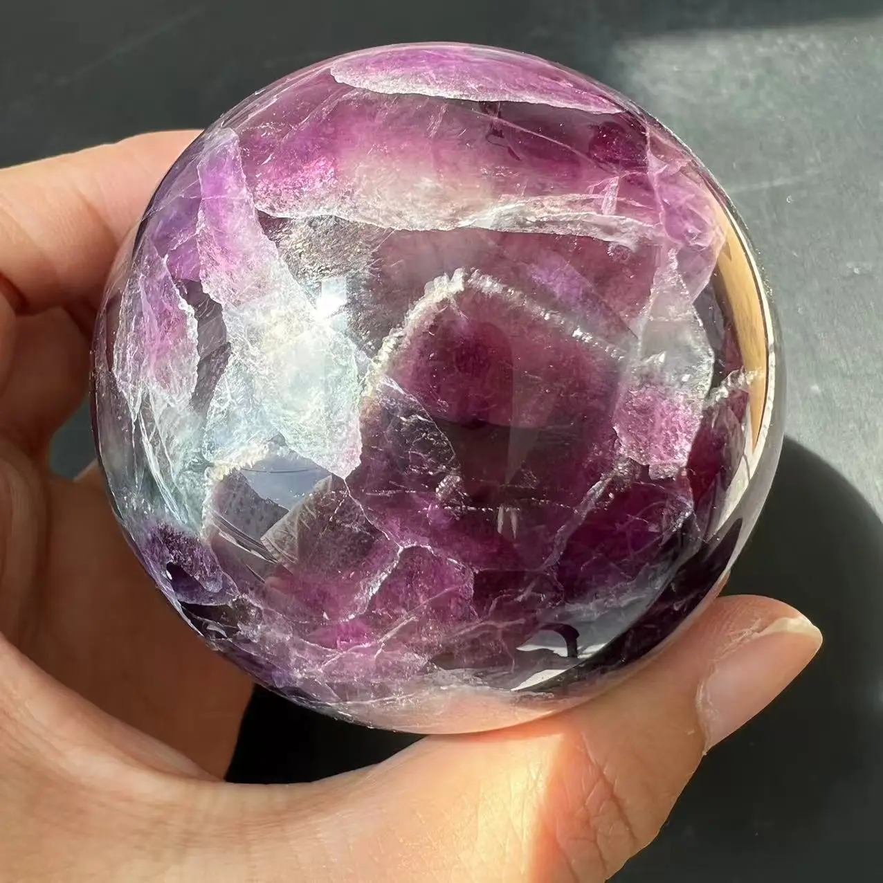 NATURAL Fluorite Quartz Crystal Ball Spheres Reiki Polished Massage Healing Exquisite Ore Souvenirs Gift Room Decor