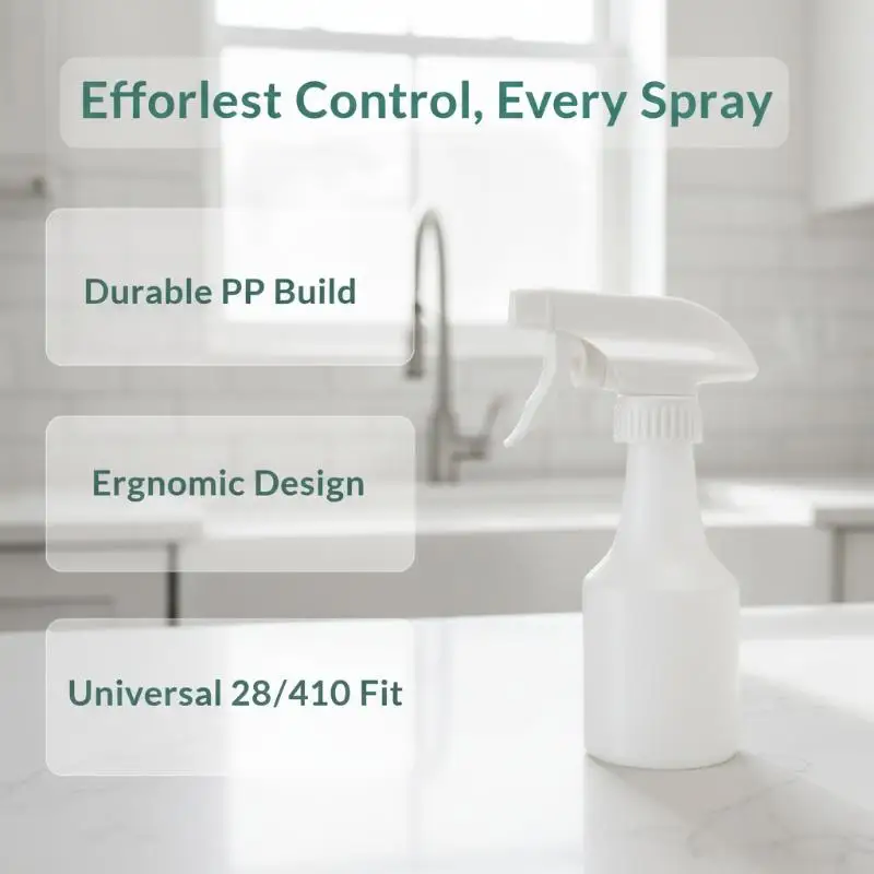 5 Pack Plastic Spray Bottle Manual Trigger Reusable Mist Stream Sprayer for Garden Flower Watering Home Cleaning