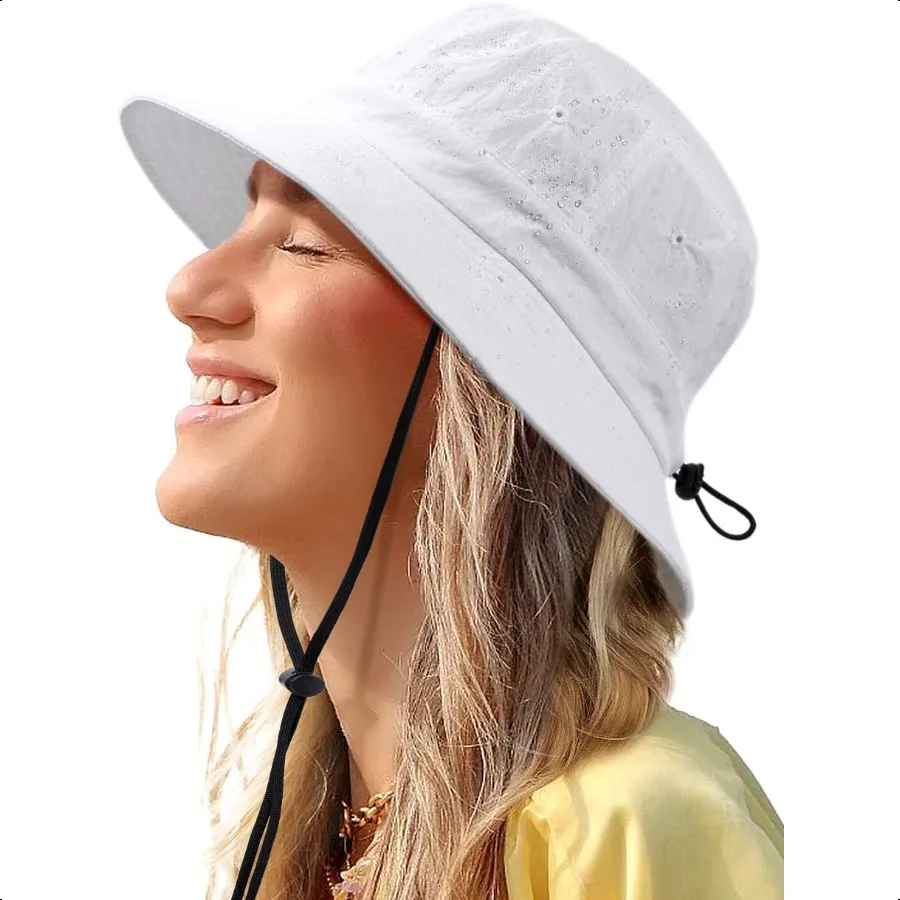 

Waterproof Bucket Hat for Women Men Rain Hat UPF 50+ Wide Brim Boonie Sun Hat Foldable Summer Floppy Beach Fishing Safari Hat