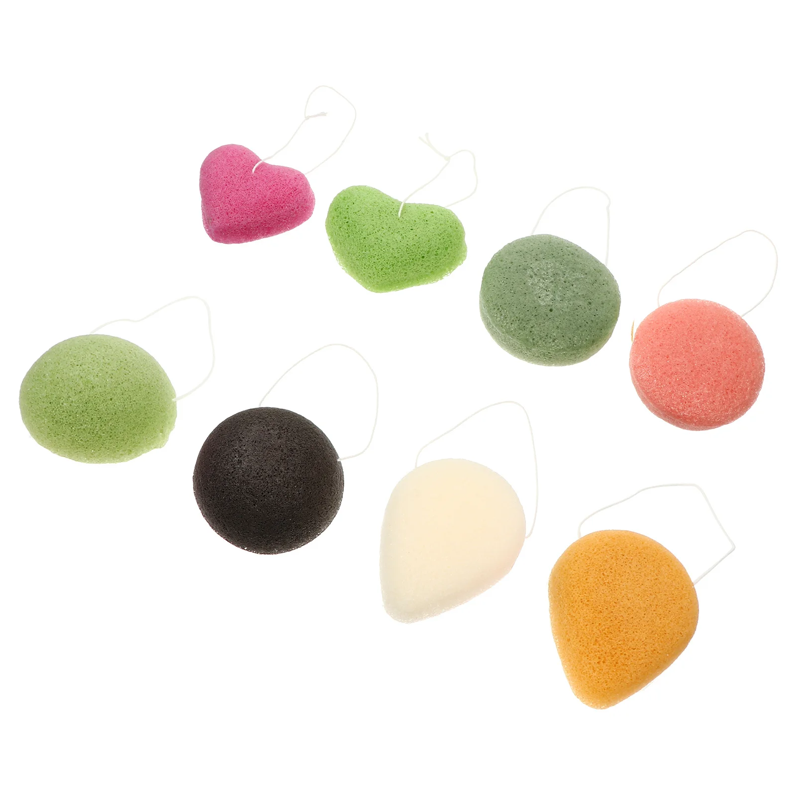

8pcs Facial Cleansing Sponge Super Soft Face Exfoliating Puff Deep Pore Cleaning Makeup Removal Gift Idea For Women Kids