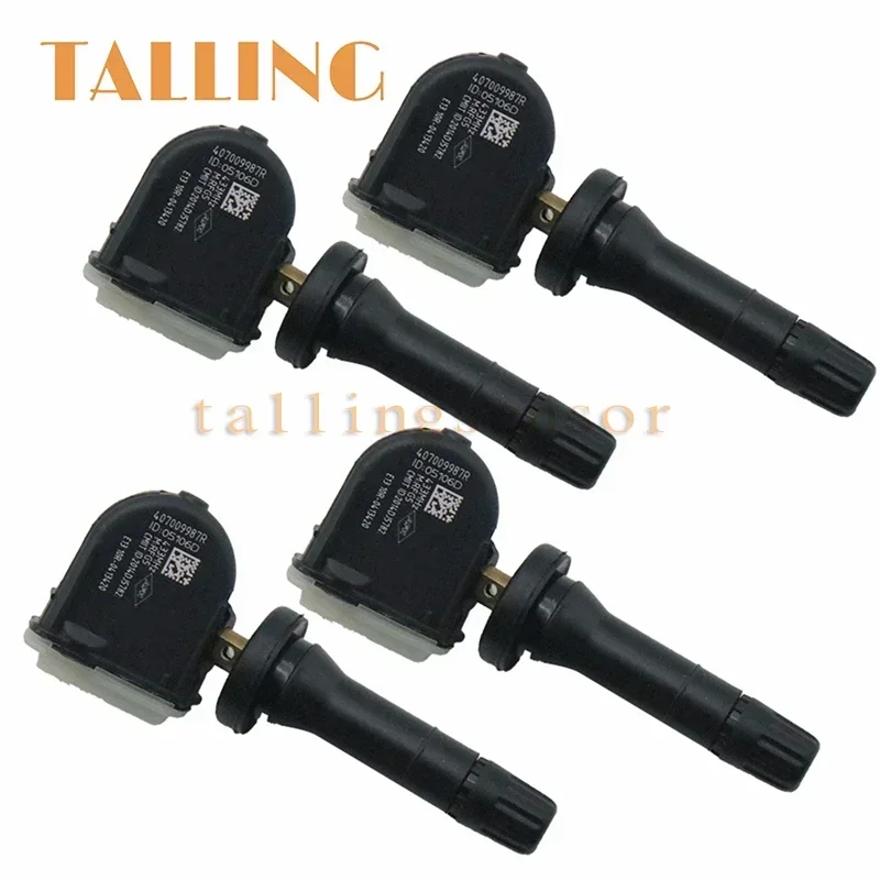 4 piezas 407009987 R TPMS Sensor de presión de neumáticos para Renault Captur Clio Kangoo Master Trafic Twingo nuevo 40700-9987R 4070 099 87R