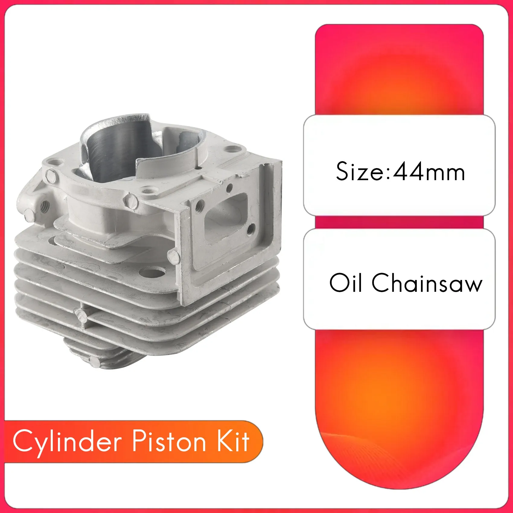 

LJL 44MM 52CC Cylinder Assy 1E44F-5 44F-5 44-5 BG520 CG520 Cylinder Assembly Piston Kit Trimmer Parts