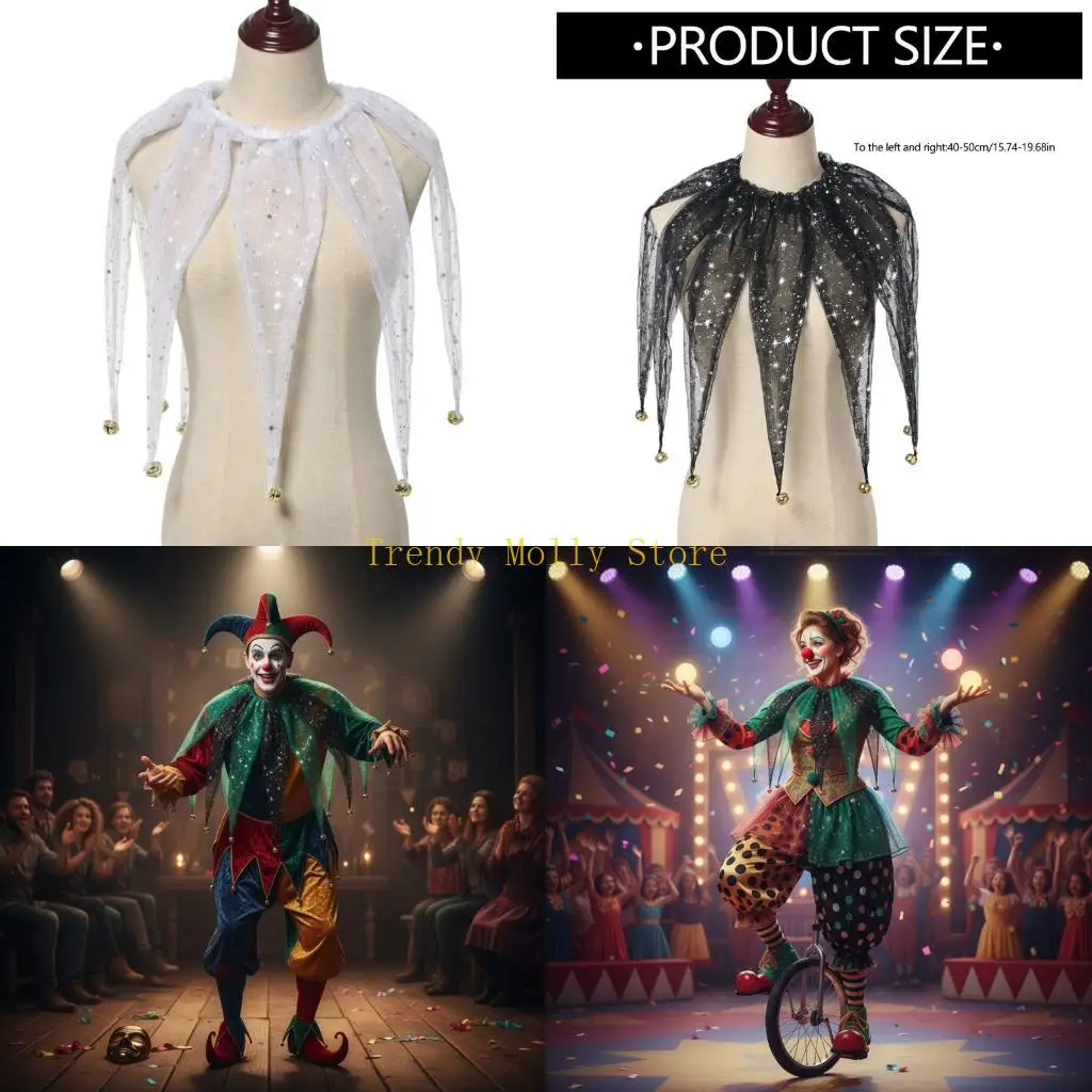 

N5KB Модный воротник-клоун Вставка Мягкий накладной воротник Легкий уход за уходом