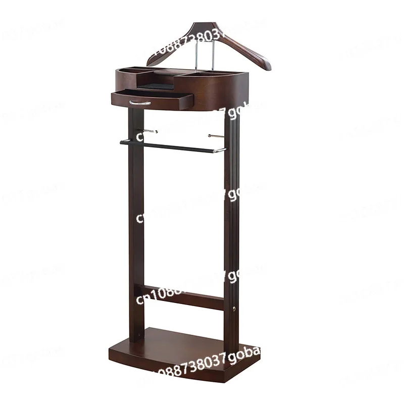 

Solid wood coat rack Office floor hanger Multifunctional hotel suit rack