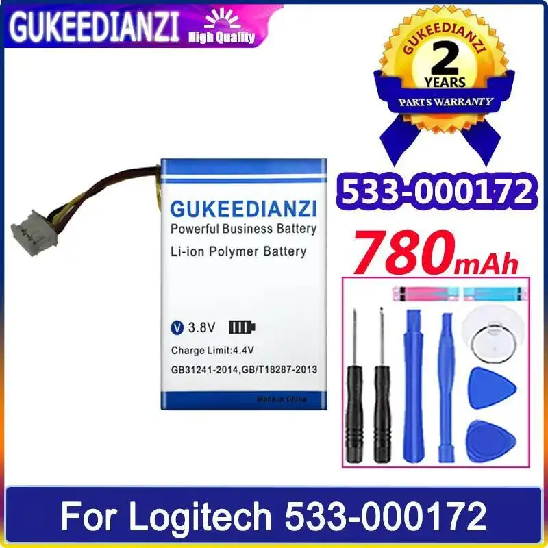 

Большая емкость для Logitech 533-000172 L N:2016 1ICP7 26 25 652535 780 мАч аккумулятор