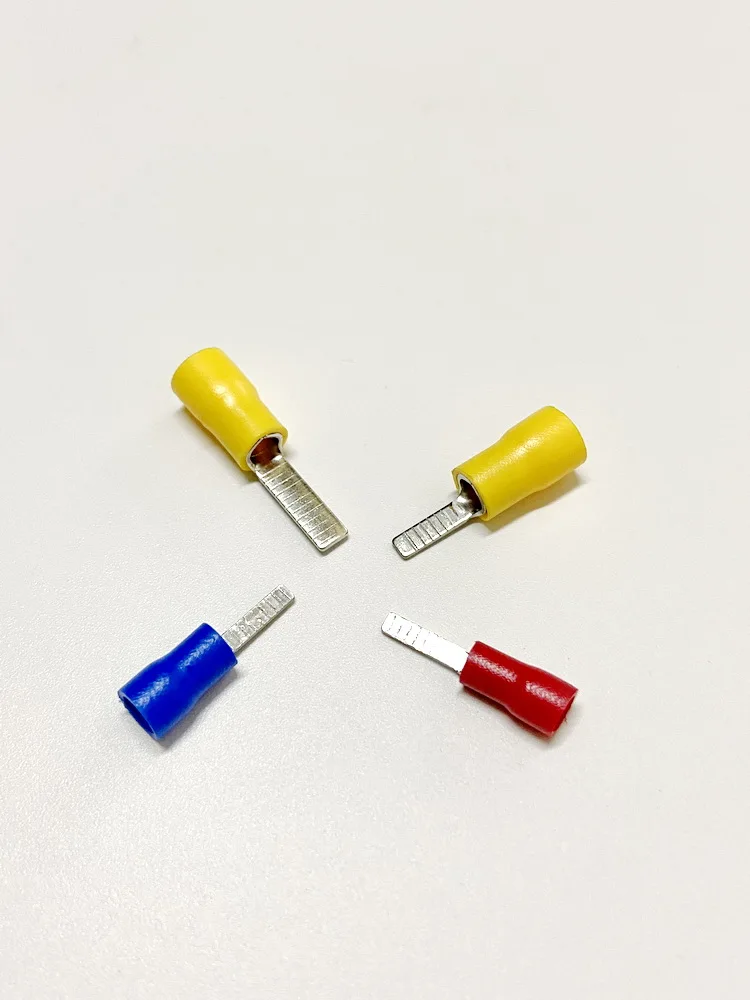 Terminal Brass Tin Plated PVC Insulation Sheath 1.25 2 5.5 Square Millimeters Connector Cold Pressed Wiring Blade Sheet Crimp