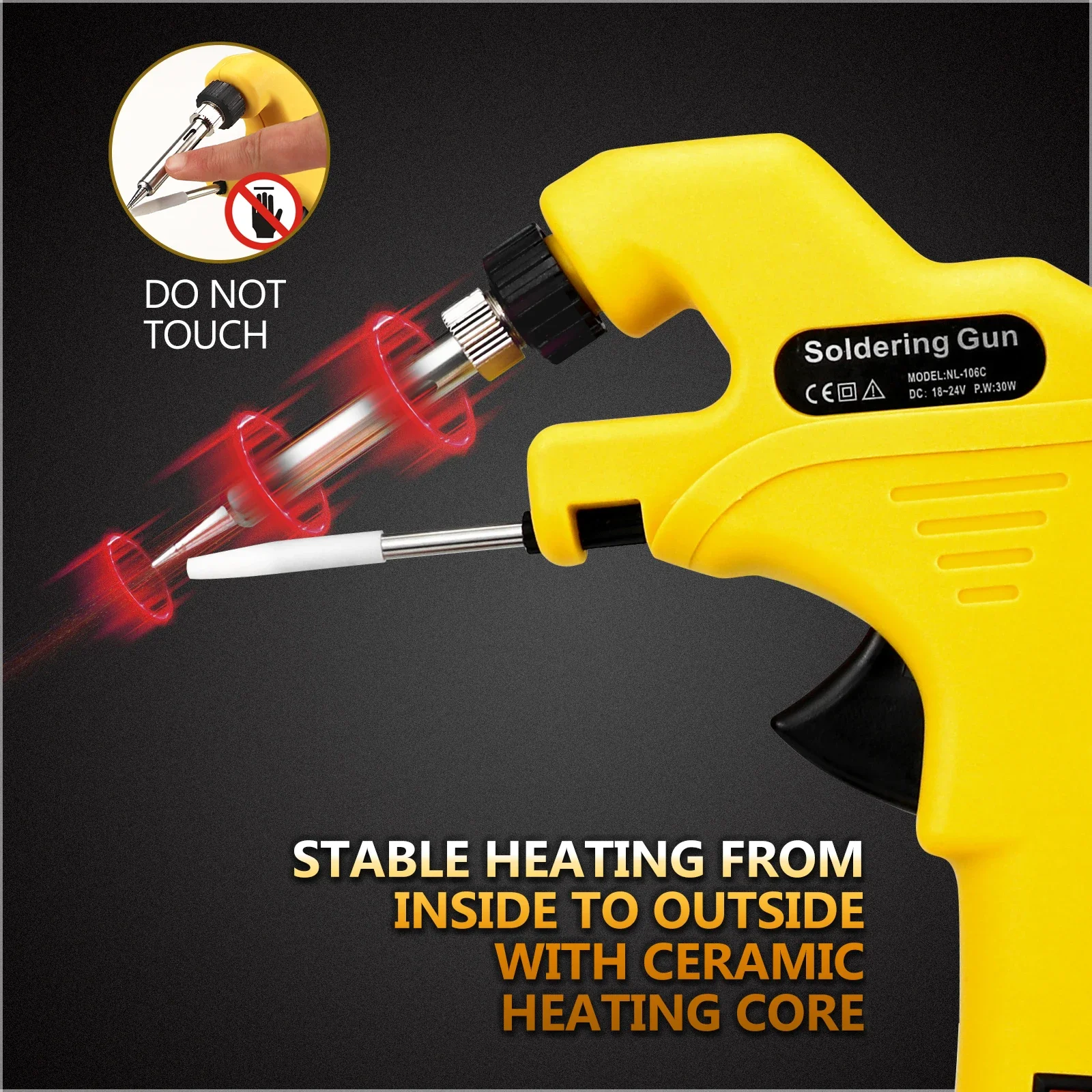 Cordless Soldering Iron Gun Automatic Feed Quick Preheat for Dewalt/Milwaukee/Makita/Bosch/Black Decker 18V 20V Li-ion Battery