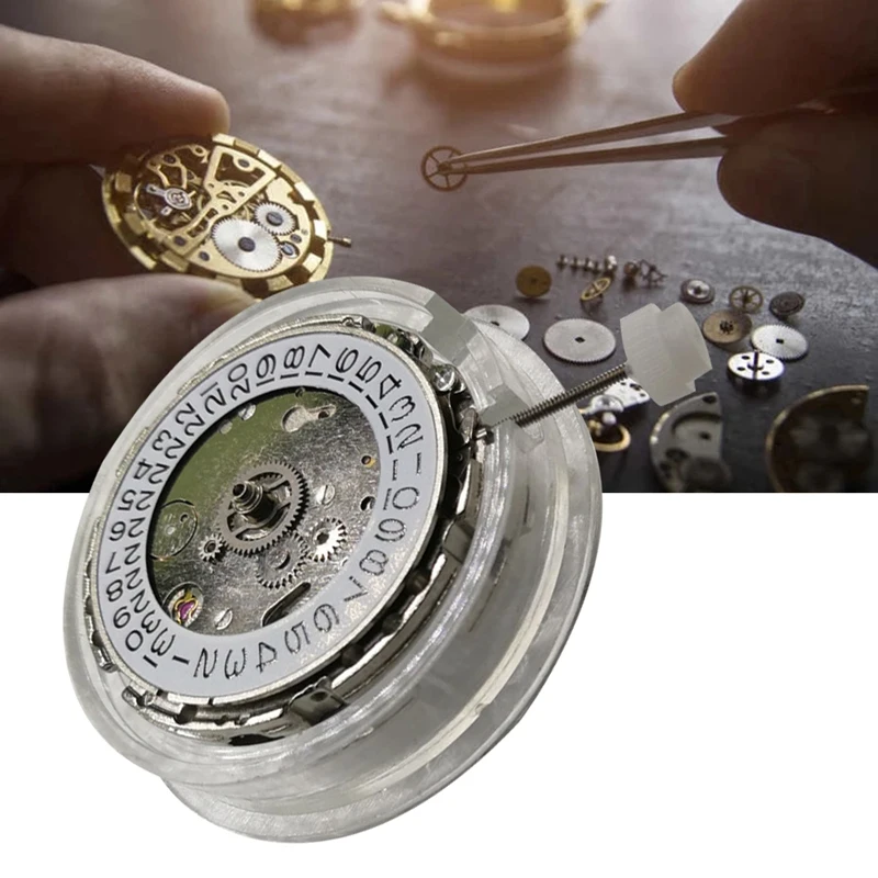 DG3804-3 Watch Movement 2813 Four-Needle 3 O'clock Calendar Automatic Mechanical Movement Replacement GMT2813