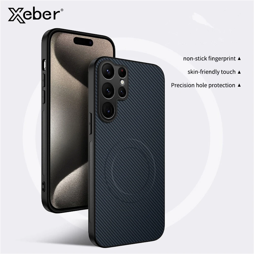 Für Magsafe Magnetische Carbon Fiber Bumper Fall Für Samsung S26 S25 Ultra Rand S23 S21 S22 S24 Ultra Plus FE A56 A25 A26 A34 Abdeckung